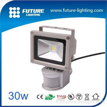 outdoor  high quality IP65 30W PIR  Mention Sensor LED Floodlight